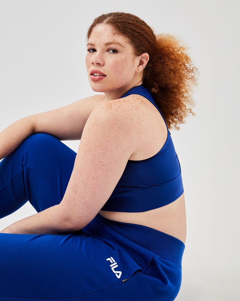 Emiliana Plus Size Drawstring Jogger Royal Blue White